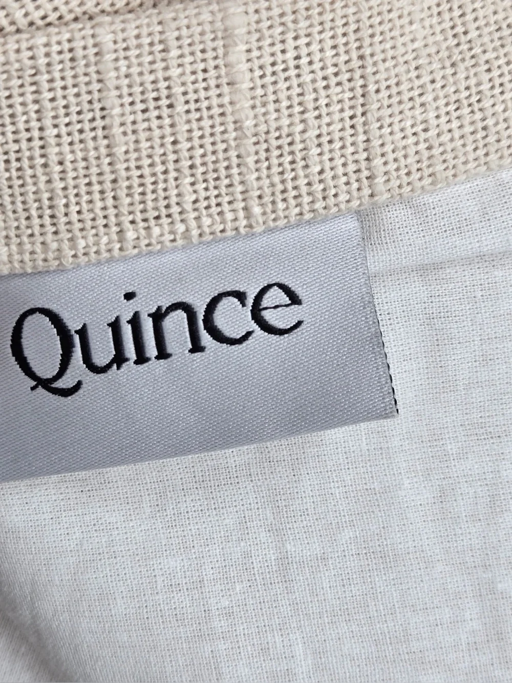 NWT QUINCE Set Of 2 48x108 Cotton Slub Curtains Natural 0894
